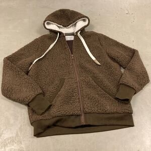 vintage y2k brown fur hoodie